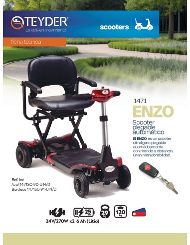 ENZO SCOOTER PLEGABLE ELECTRÓNICAMENTE